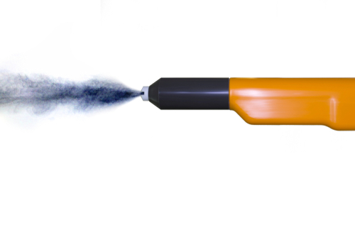 Yellow,powder,coat,spray,gun,for,industrial,spray,painting,on