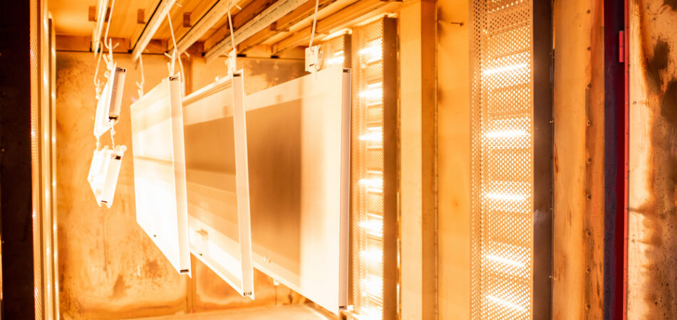 Painting,metal,products,in,the,oven.,powder,coating,process,at