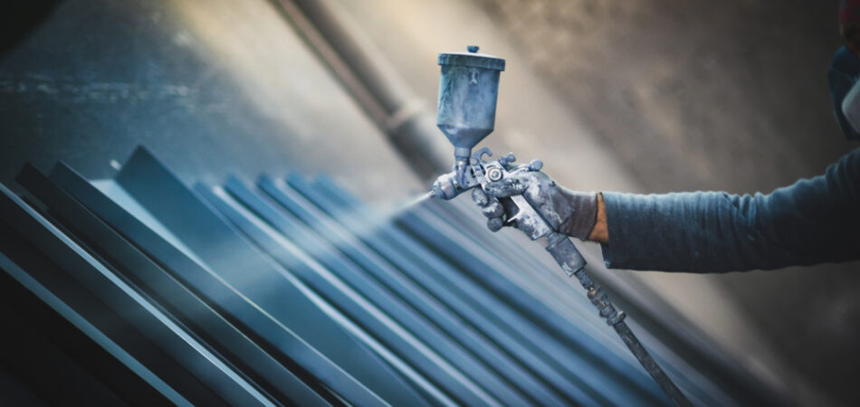 Man,painting,metal,products,with,a,spray,gun